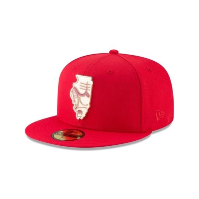 Sapca New Era Chicago Bulls NBA Gold Stated 59FIFTY Fitted - Negrii